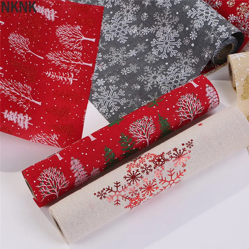 Рождественский коврик с красной дорожкой скатерть снежинка снеговик длинная 270