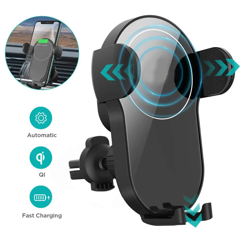 Беспроводное Автомобильное зарядное устройство Hannord 15 Вт Qi быстрое QC3.0