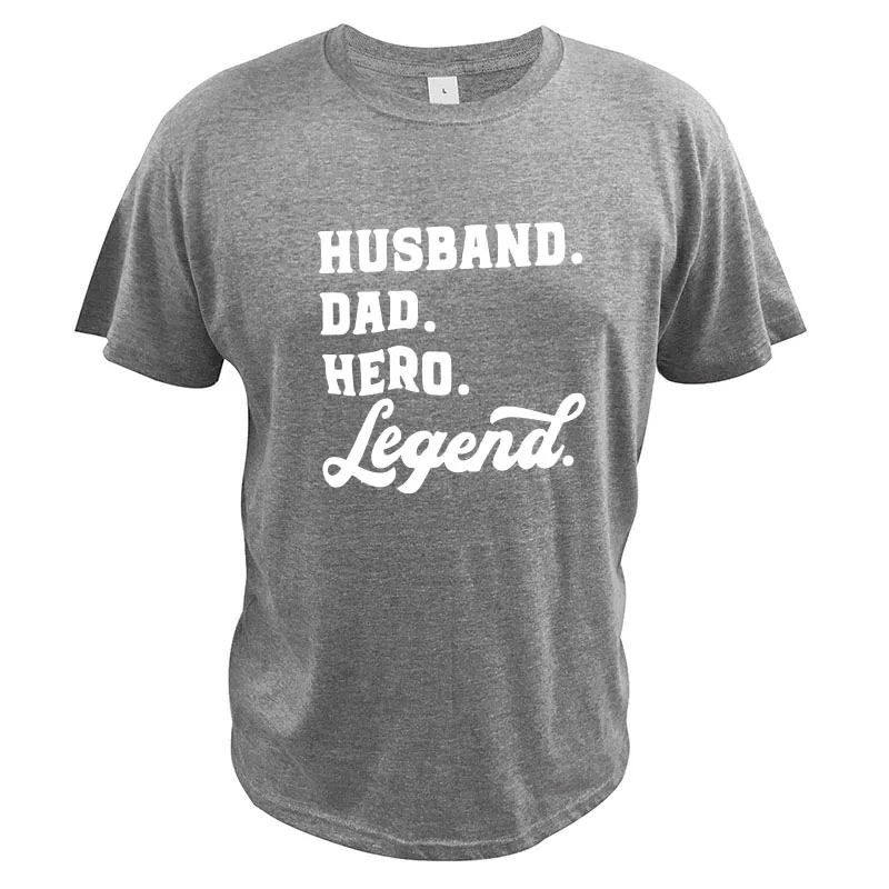 Футболка с надписью муж папа легенда футболка на день отцов 100% хлопок высокое