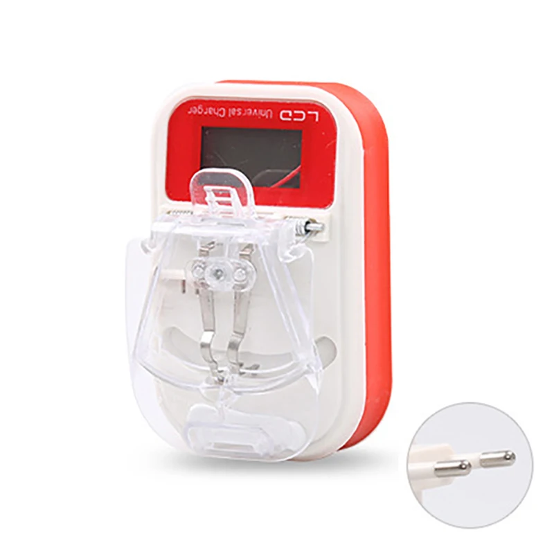 Универсальный Батарея USB Зарядное устройство с ЖК экран индикатора США ЕС штекер