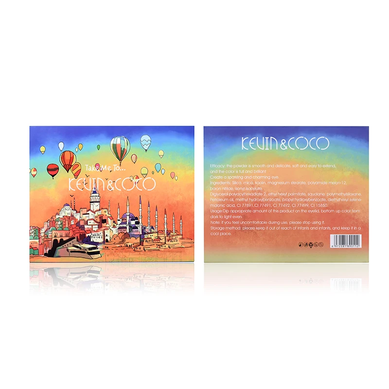 Красивые глазурованные 54 Цвета Палитра теней для век горячий воздушный шар