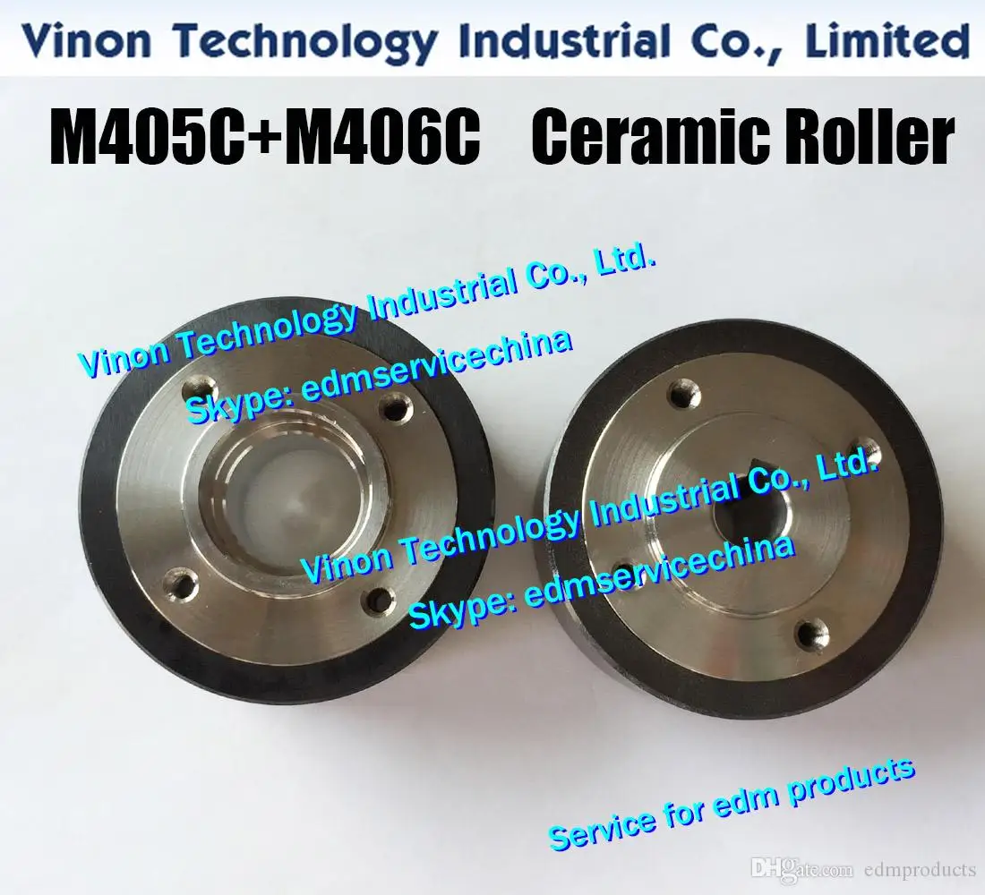 

(2 шт.) M405C + M406C EDM прижимной ролик + ролика тон комплект D57x32t (черный керамического типа) X053C779G51 + X053C778G51 для Mitsubishi DWC-H