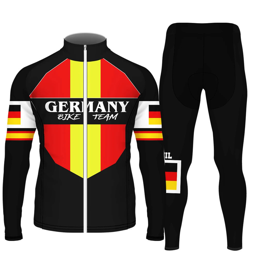 Мужской костюм для велоспорта WAMNI с длинным рукавом из Германии 2019|Майки