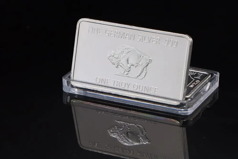 Изысканное немецкое серебро. 999 Мятная 1 Тройная унция буйвол евро Серебряный