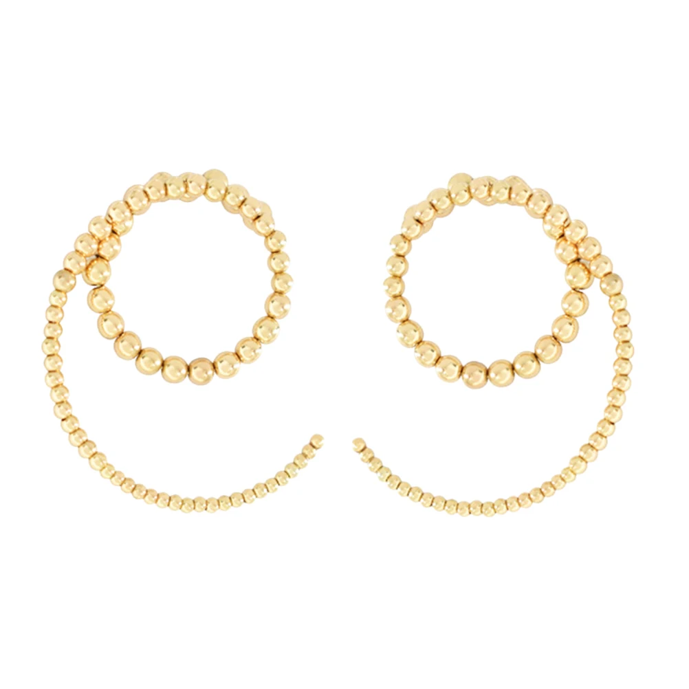 1 пара серег преувеличенные серьги в форме е Висячие золотые ювелирные изделия