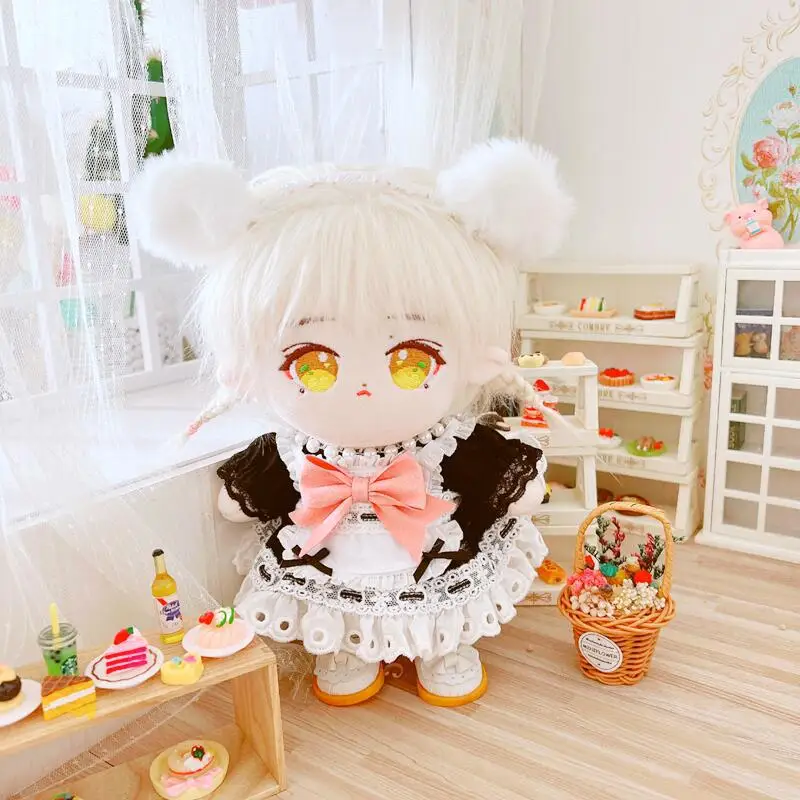 

20cm PP cotton Maid skirt Dress shoes Replaceable clothes Doll Sean Xiao Clothes Children's Christmas gifts