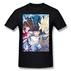 Футболка мужская хлопковая с принтом героев аниме, уличная одежда Харадзюку с капитаном Цубаса о футболе