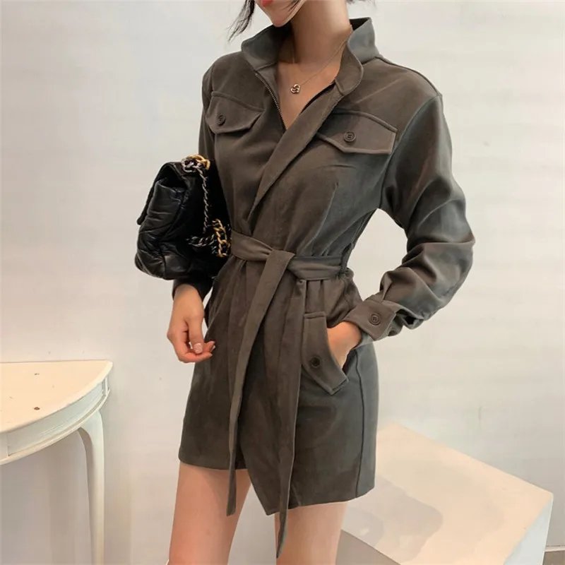 Женская длинная куртка-карго Alien Kitty Повседневная элегантная нежная офисная