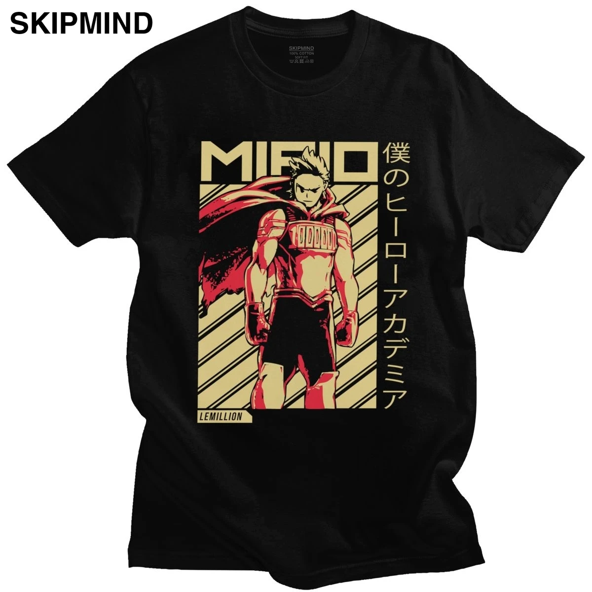 Футболка Mirio Togata мужская хлопковая с круглым вырезом и коротким рукавом | Мужская