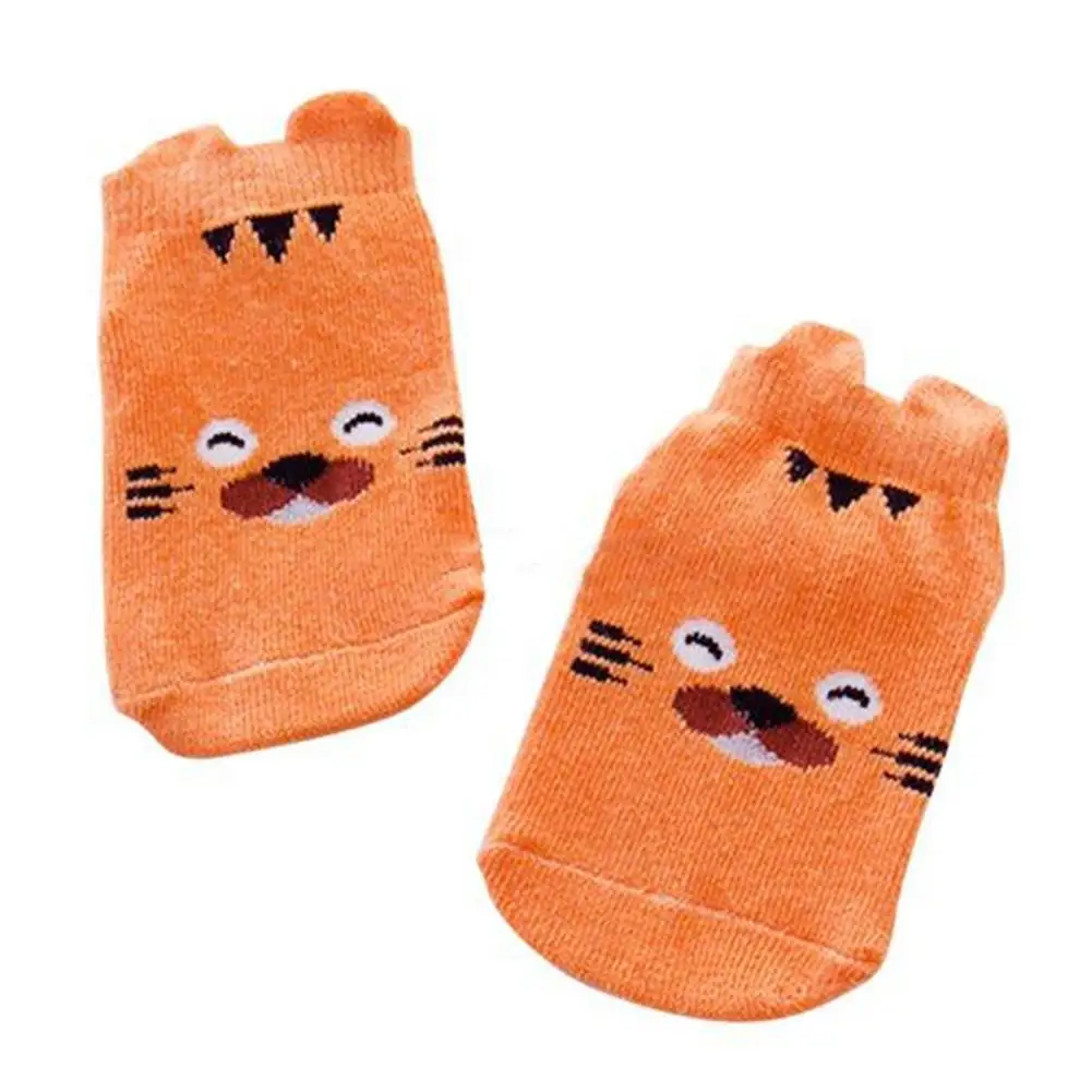 Calcetines de algod&oacute;n antideslizantes para ni&ntilde;os, ni&ntilde;as y beb&eacute;s peque&ntilde;os, tobilleros con dibujos de animales-5