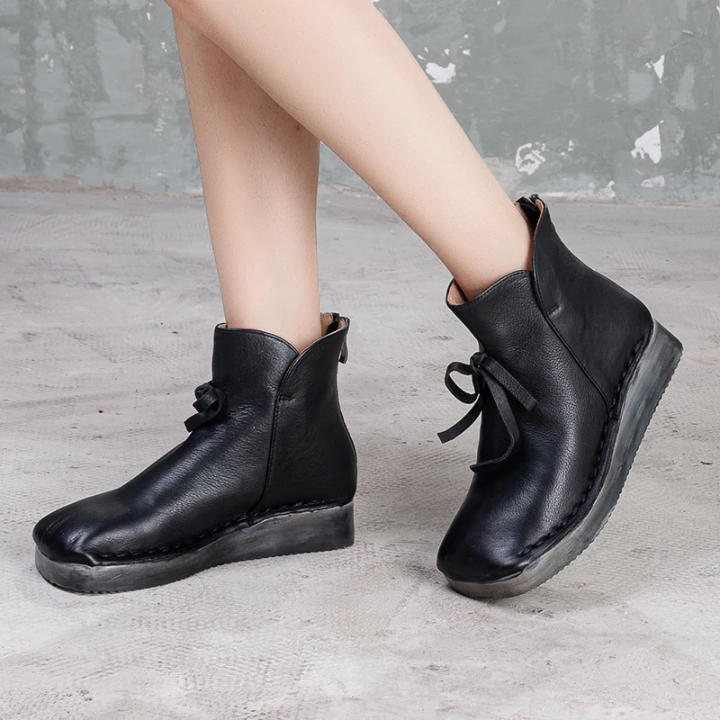 Оригинальные полусапожки женская обувь коллекция 2019 года осенние кожаные