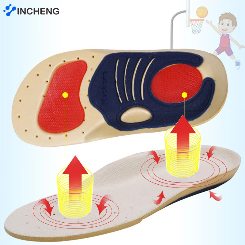 

1Pair Kids Orthotic Arch Support Insoles Children Sport Insole Breathable Running Shoe Pad Soy Fiber Feet Care Inserts Pad