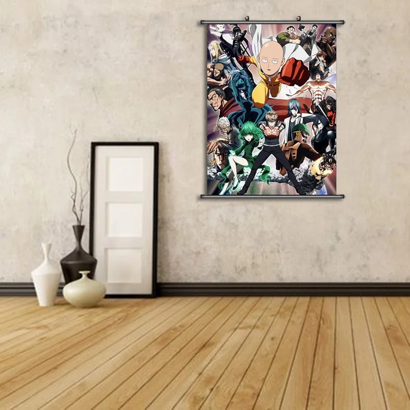 2019 плакат One Punch man атласный Плакат на заказ тканевый с принтом настенный из