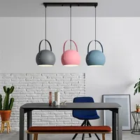 Modern Colourful LED Small Pendant Lights Restaurant Kitchen Hanging Lamps E27 Electric Wire Home Decration Lighting Fixtures