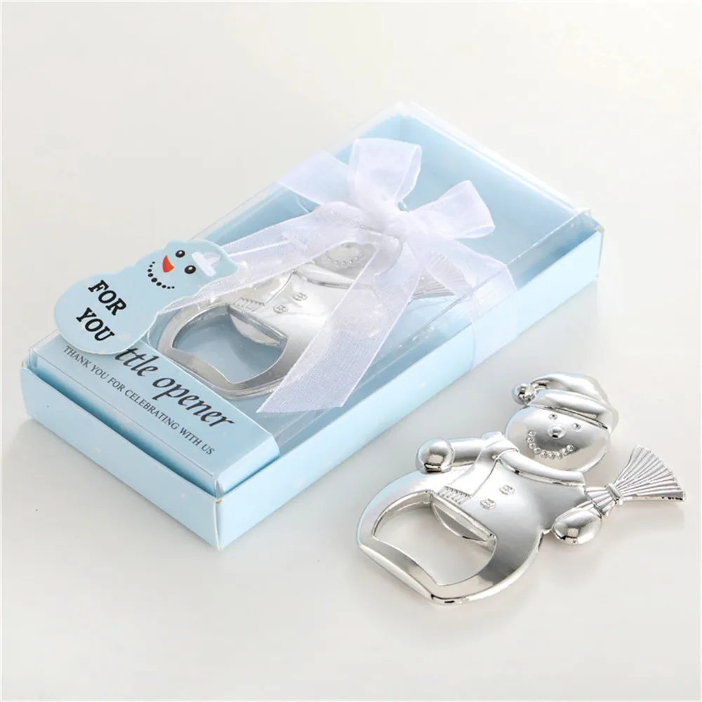 

50PCS Snowman Bottle Opener Baby Shower Xmas Party Gifts Winter Theme Event Giveaways Anniversary Keepsake Halloween Ideas