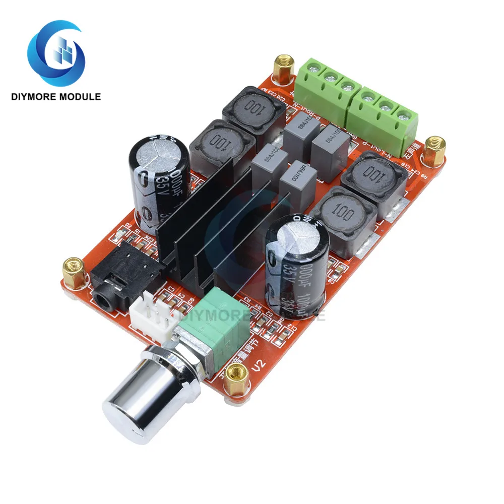 

High-end digital power amplifier Board XH-M189 2*50W DC24V TPA3116D2 two-channel stereo power amplifier Board