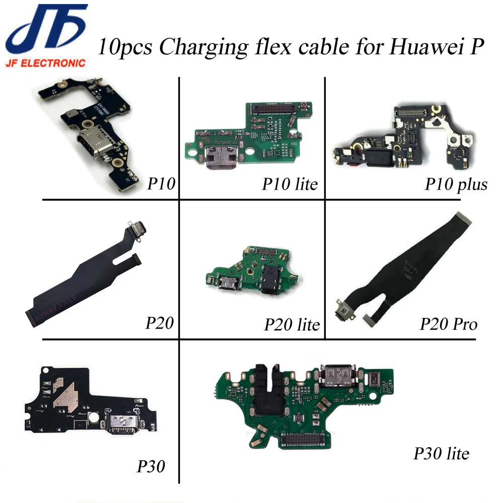 10 шт. для huawei P10/lite/plus p20 p20 pro p30 P30 lite usb зарядное устройство Порт док-станция разъем гибкий кабель Ремонт Часть