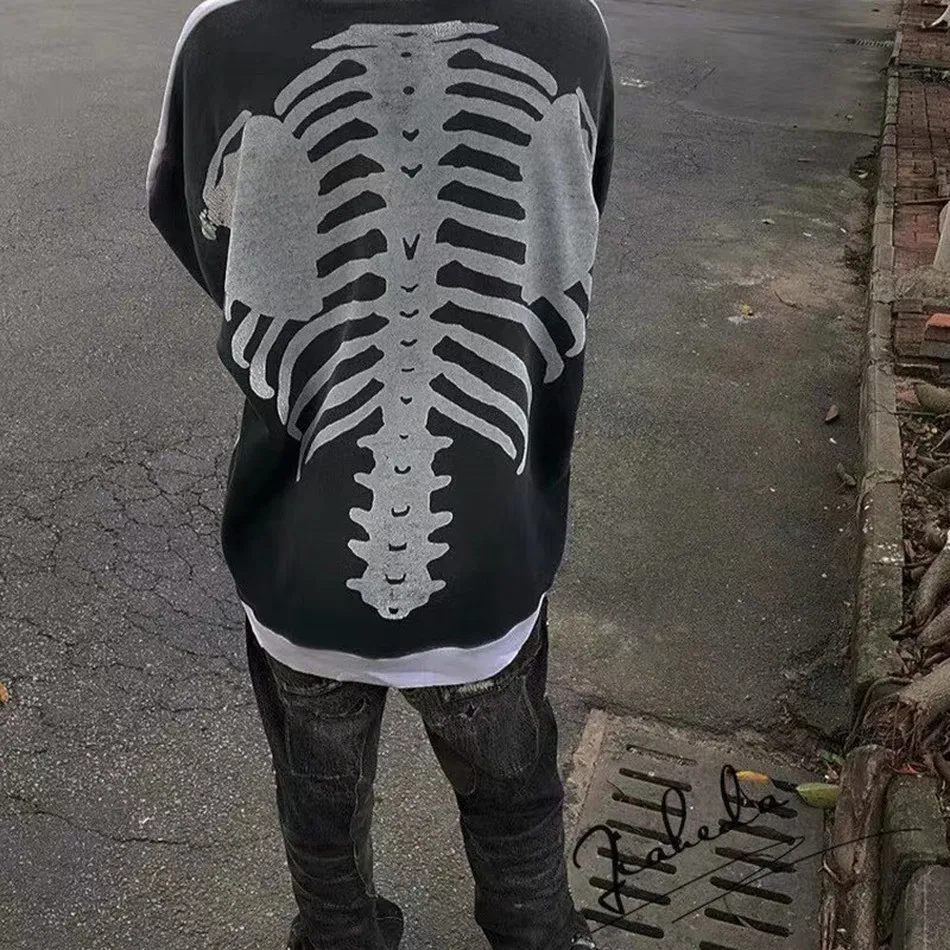 

KAPITAL Sweatshirts 2021FW Men Women Thick Cotton High Quality Gray KAPITAL Pullover Hoodie