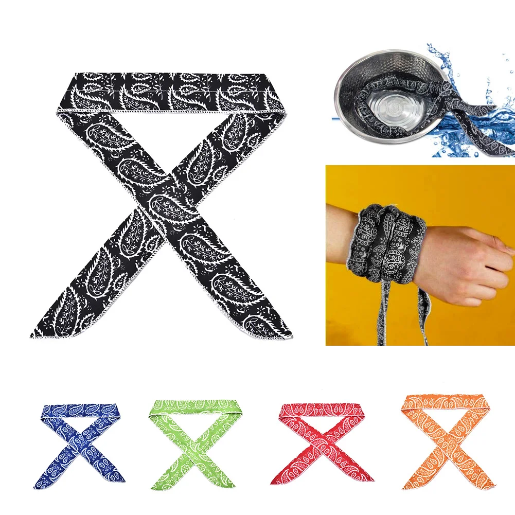 Охлаждающий шарф Завязывающийся галстук на шее сохраняет прохладу многоразовый