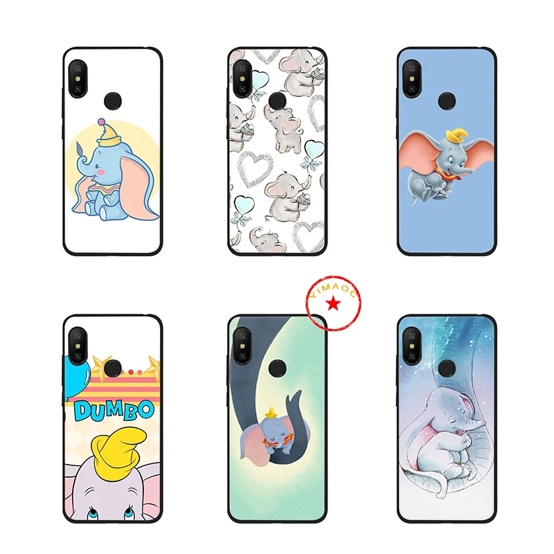 Милый мягкий силиконовый чехол Dumbo Movie для Xiaomi Redmi Note 8 7 6 5 Pro 4X 5A |