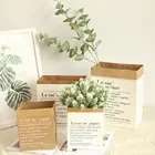 Пакет из крафт-бумаги сделай сам, цветочный горшок, ваза с искусственными цветами, пакет из крафт-бумаги, свадебное хранение, домашний декор, корзина для сушеных растений