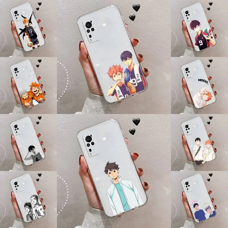 

Haikyuu Phone Case Transparent For VIVO S 9 7 6 IQOO NEO 7 5 3 Z3 Z1 X E pro Soft TPU Clear Mobile bags