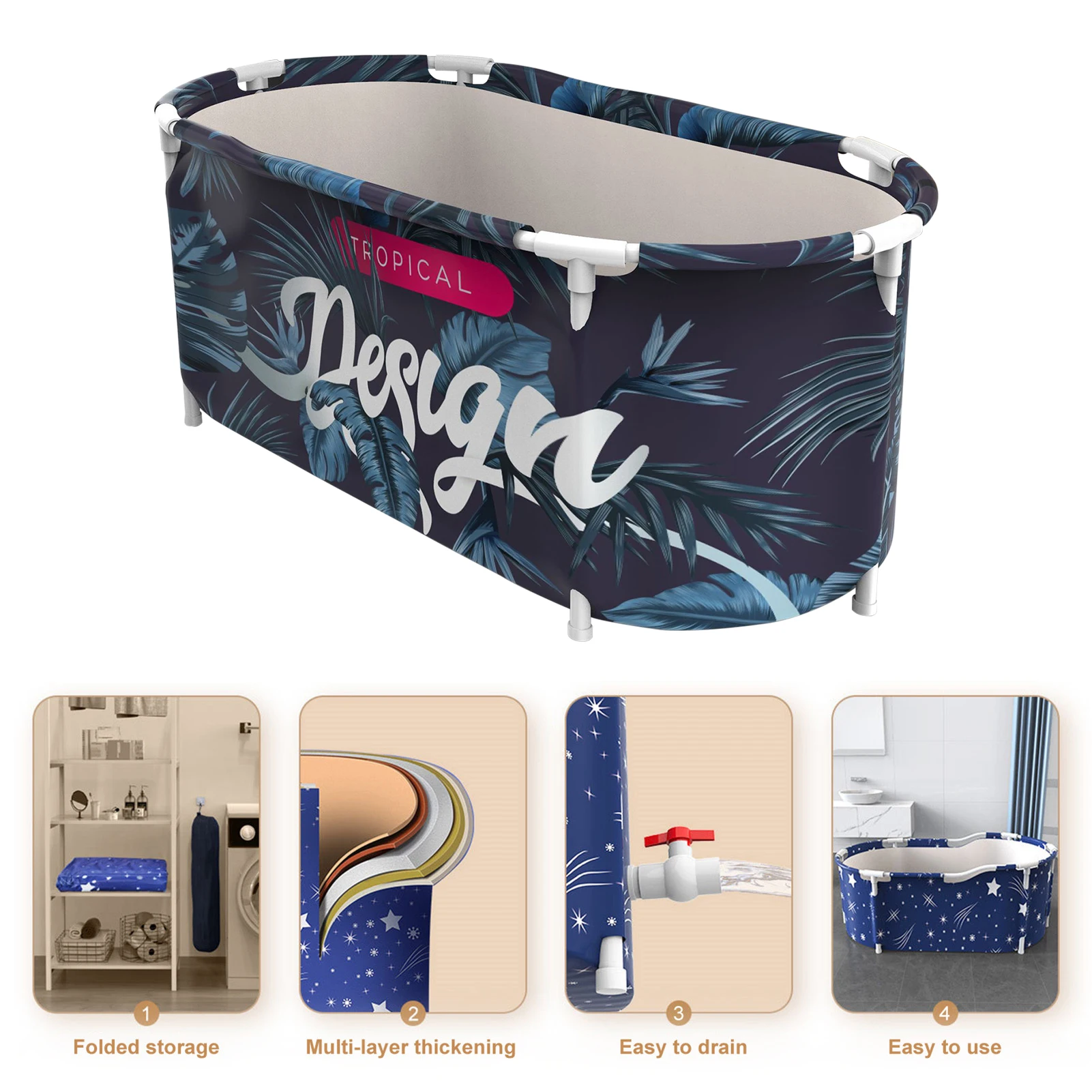

120x60x58cm Bathtub Set Portable Folding Tub Bucket Kit For Adult Family PVC Beauty Spa Bathtub Baby Bath Tub Bath Bucket