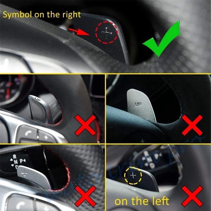 

Car Carbon Fiber Steering Wheel Shift Paddle Shifter Extension Fit for Benz a B C E S Class GLE GLC GLA CLA Accessories