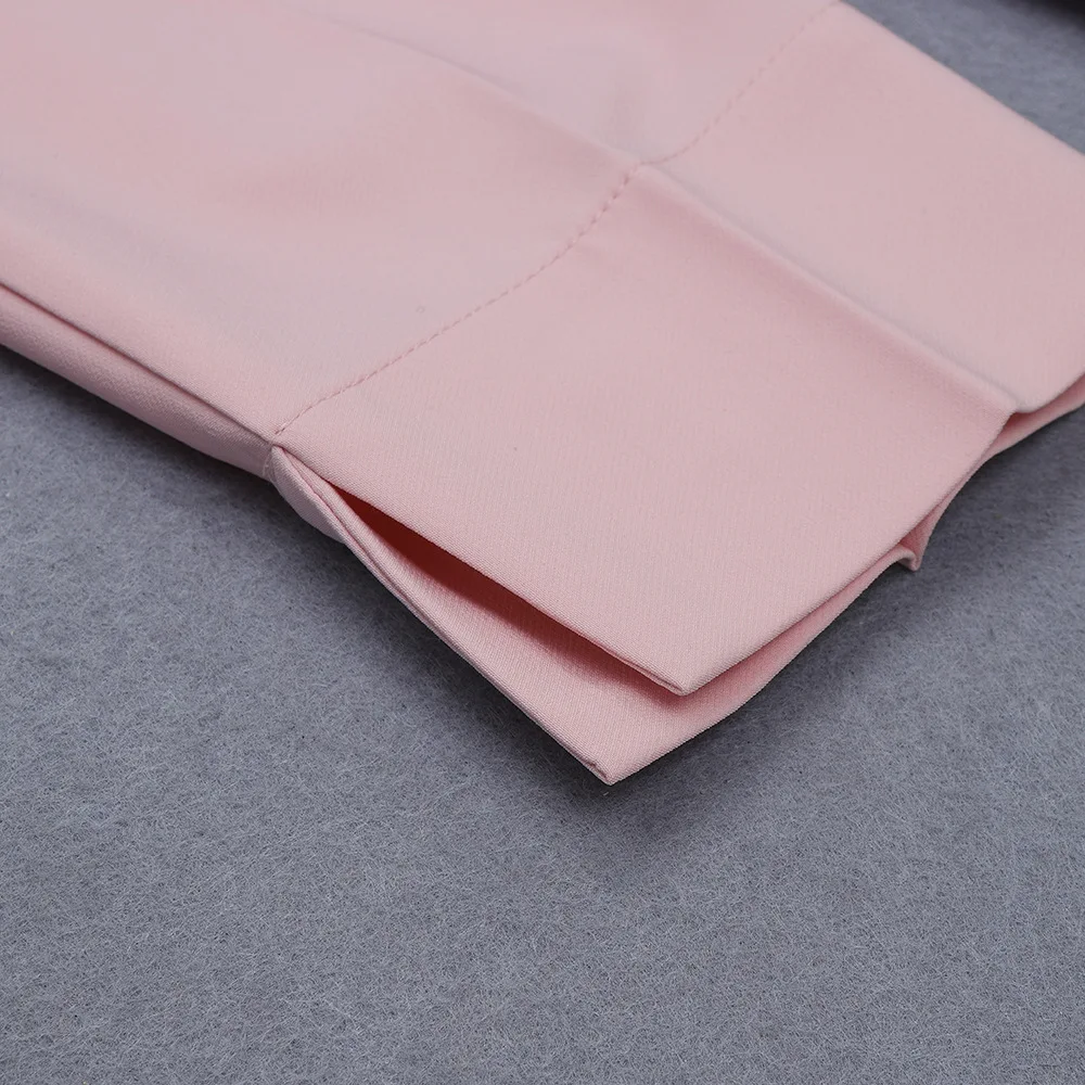 Розовый женский брючный костюм Блейзер пиджак и штаны офисная одежда женские