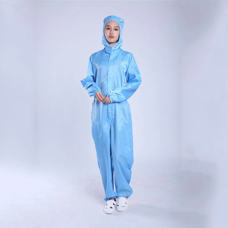 Антистатические комбинезоны для чистых помещений пылезащитный костюм