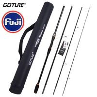 goture xceed ii fuji guide ring portable lure fishing rod spinning casting rod ultra light high carbon travel rod with case