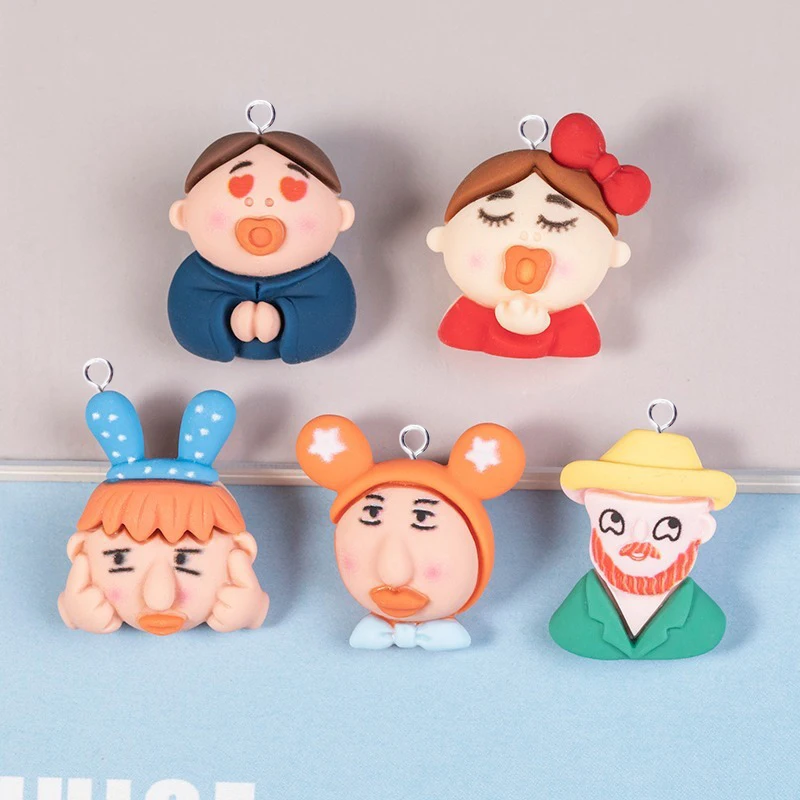 10 шт. забавные Подвески в виде странного дяди из смолы серьги брелок ожерелье