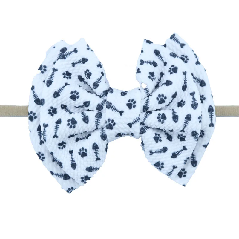 HH34 1 шт. Детские аксессуары головные повязки для детей повязки на голову Большие Детские луки повязки на голову для маленьких девочек нейлоновая повязка на голову для новорожденных на Хэллоуин - Цвет: HH34