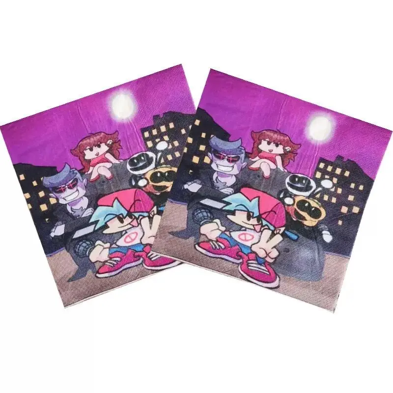Friday Night Funkin Game Theme Boys Party Supplies Tableware Set Paper Cup Plate Banner Balloon Cake Topper Birthday Decorations | Дом и сад