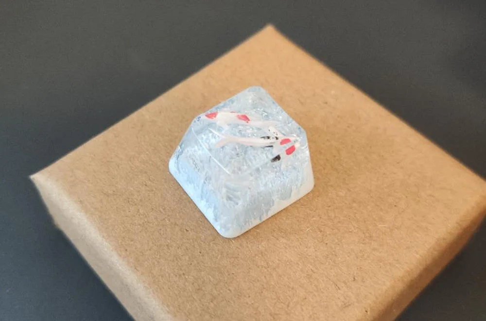 Ручной работы подсветка смолы Keycaps Koi дизайн для вишни Mx Переключатель