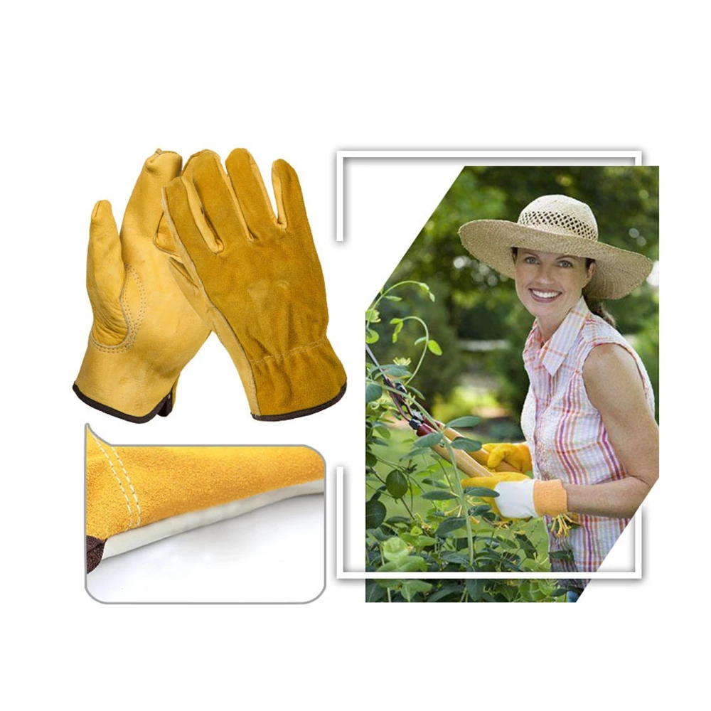 1 пара тяжелых садовых перчаток для мужчин и женщин кожаные рабочие перчатки