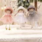Рождественская блестящая юбка с ангелом, украшение на Рождество, розовыйбелыйсерый цвет, для дома вечерние НКИ, праздника