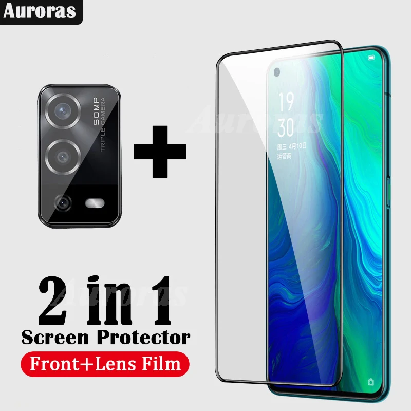 

Auroras 2 в 1 пленка для OPPO A55 4G защита для экрана закаленное стекло для oppo A54 4G A16 защита для объектива стеклянная пленка