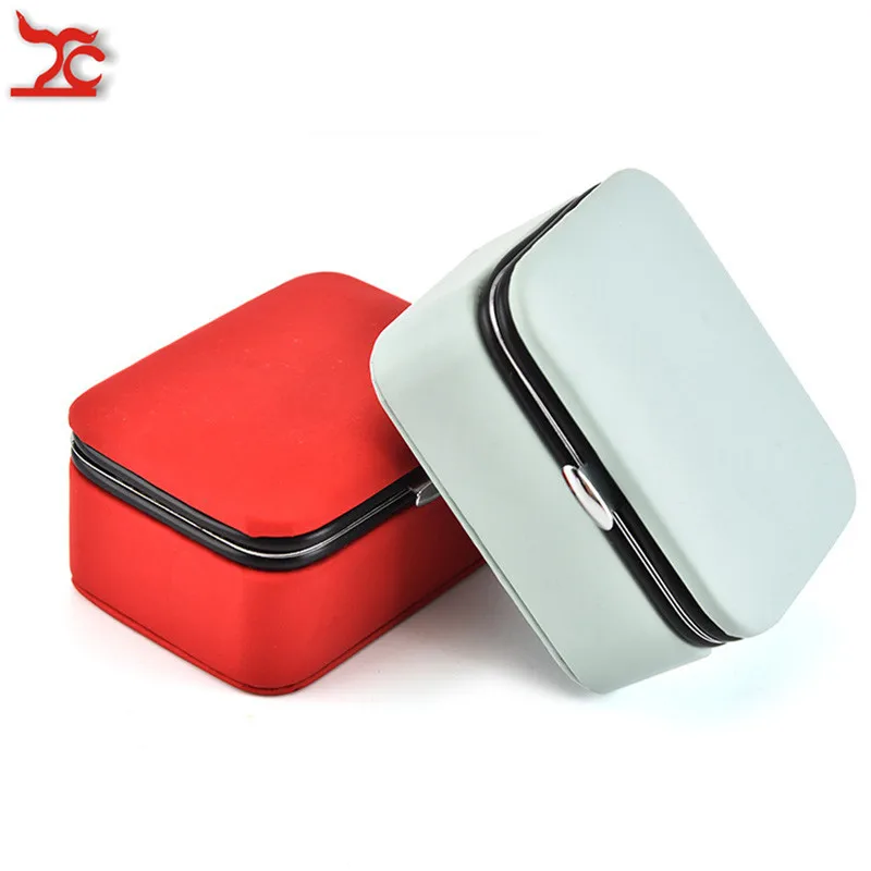 Модный Мини-органайзер для ювелирных изделий из искусственной кожи красный