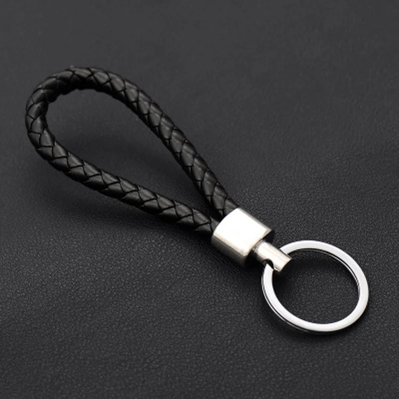 

Fashion Men's Braided Leather Keychain Gadgets For Men Key Ring Buckle For DIY Jewelry Making Accessories On Bag Car Trinket