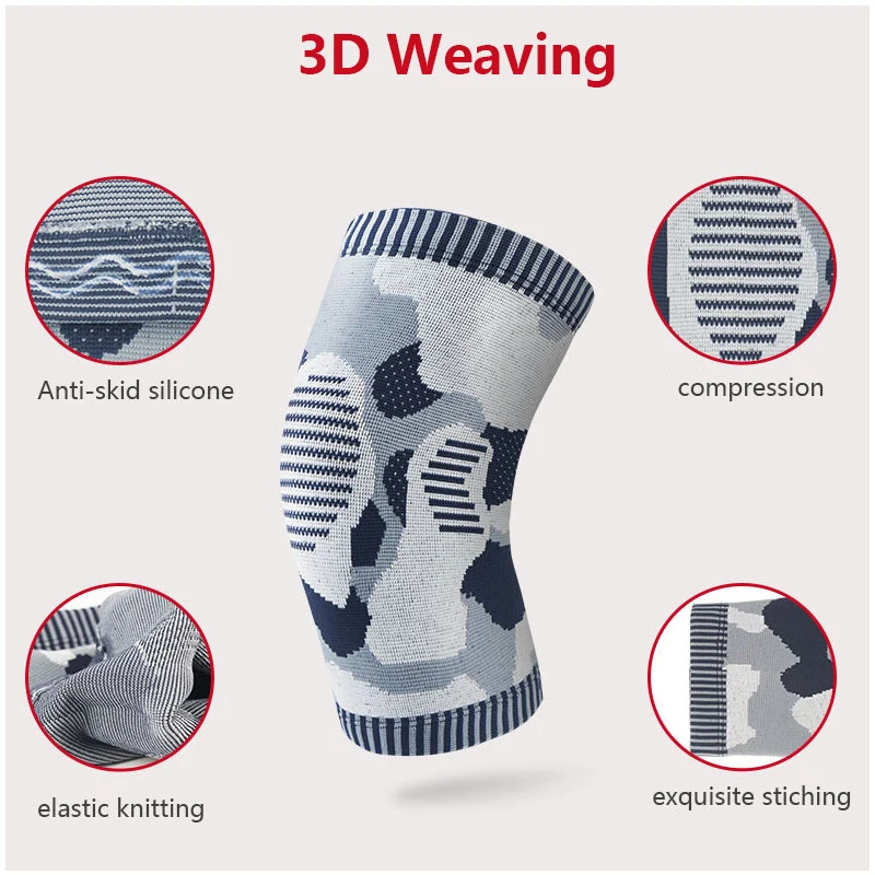 Fitness Running Cycling Knee Support Braces Elastic Nylon Sport Compression Knee Pad Sleeve for Basketball Volleyball