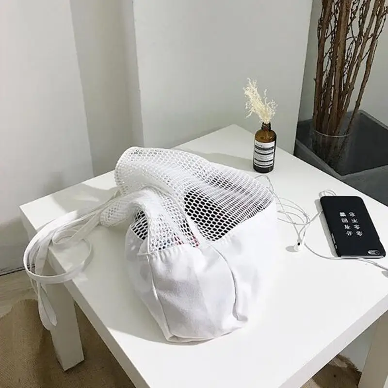 Новинка 2020 женская сумка с узором сетчатая открытая для песчаного пляжа посылка