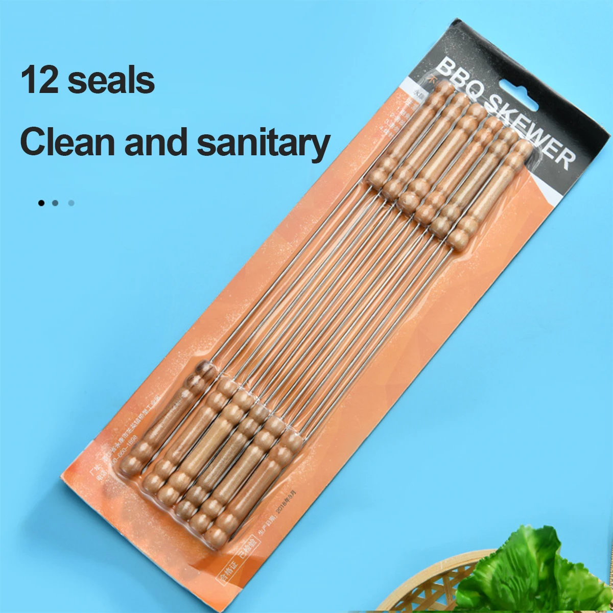 Многоразовые шашлыки для барбекю AA ручки из нержавеющей стали с ручкой игла 30 см