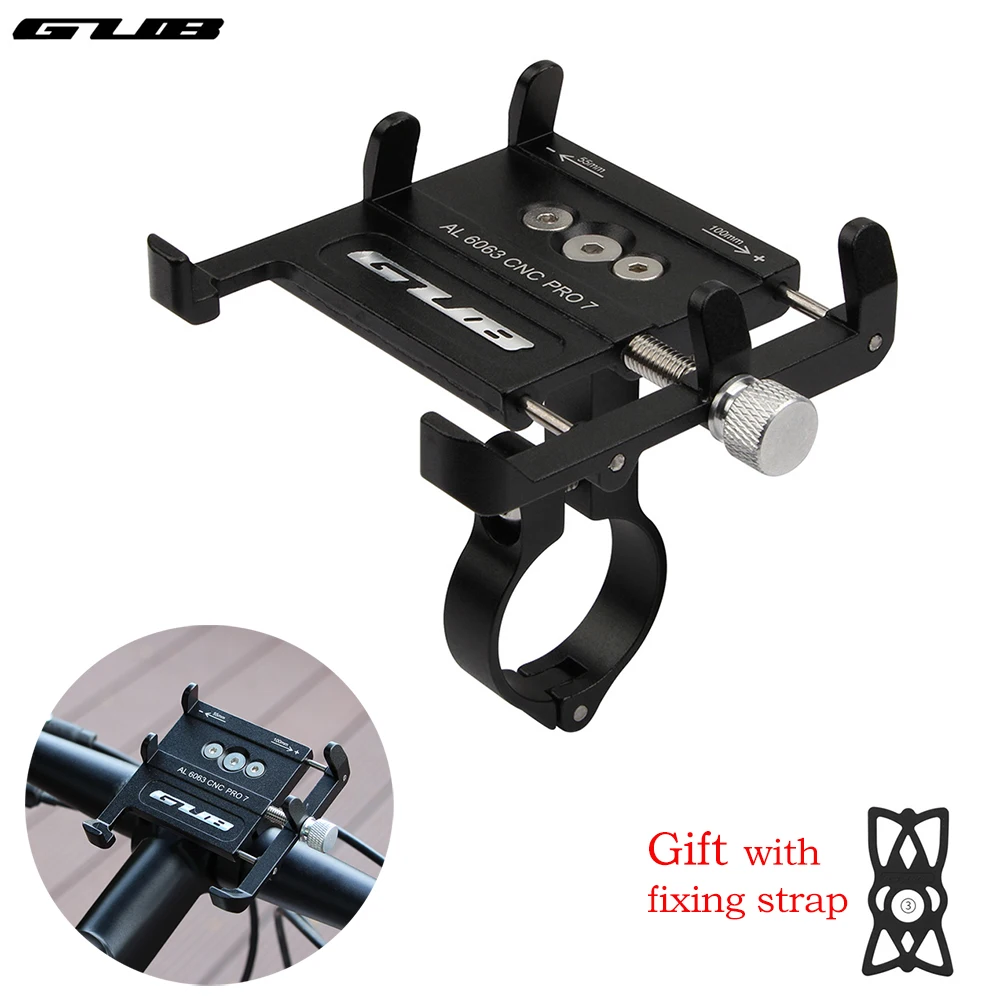 

GUB Bike Bicycle Phone Holder Aluminum Non-Slip Bike Mount For 4-7 Inch Smartphone Universal Scooter Motorcycle Handlebar Stand