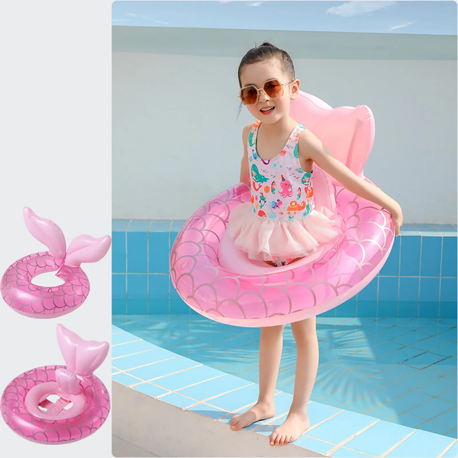 

Swimming Ring For Kids Baby Inflatable Pool Float Swim Ring With Three Dimensional Swan Swimming Beach Mattress Water Sports