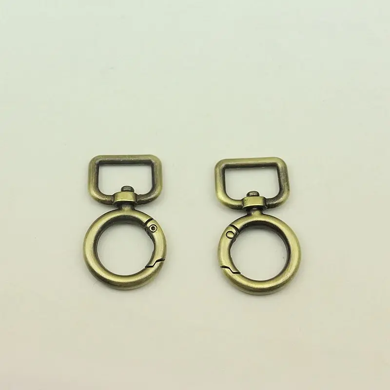 20pcs 16mm Openable O Rings Metal Hook Buckles for Bag Strap Snap Clip Trigger Spring Ring Dog Collar Keychain DIY Accessories