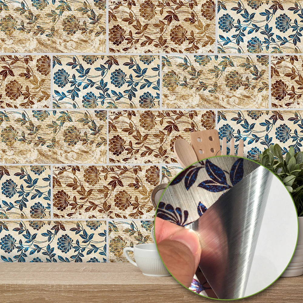 Королевский гранж цветочные настенные стикеры в стиле ретро маслостойкие