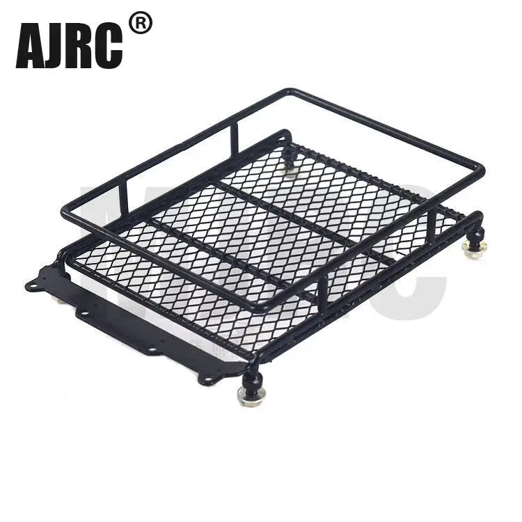 1/10 RC Car Rock Crawler Metal Roof Rack Luggage Carrier with LED Lights Bar for TAMIYA CC01 AXIAL SCX10 D90 RC Luggage Rack