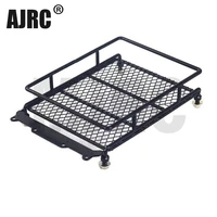 110 rc car rock crawler metal roof rack luggage carrier with led lights bar for tamiya cc01 axial scx10 d90 rc luggage rack