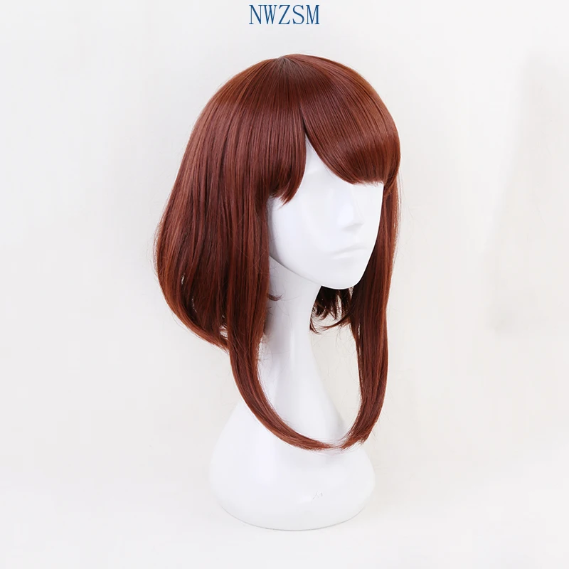 Женский короткий парик My Hero Academia очако урарака коричневый костюм для косплея